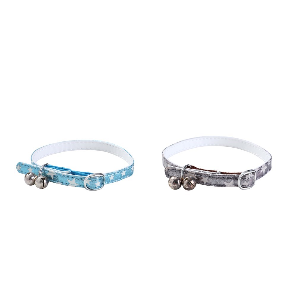 Metallic Star Cat Collar
