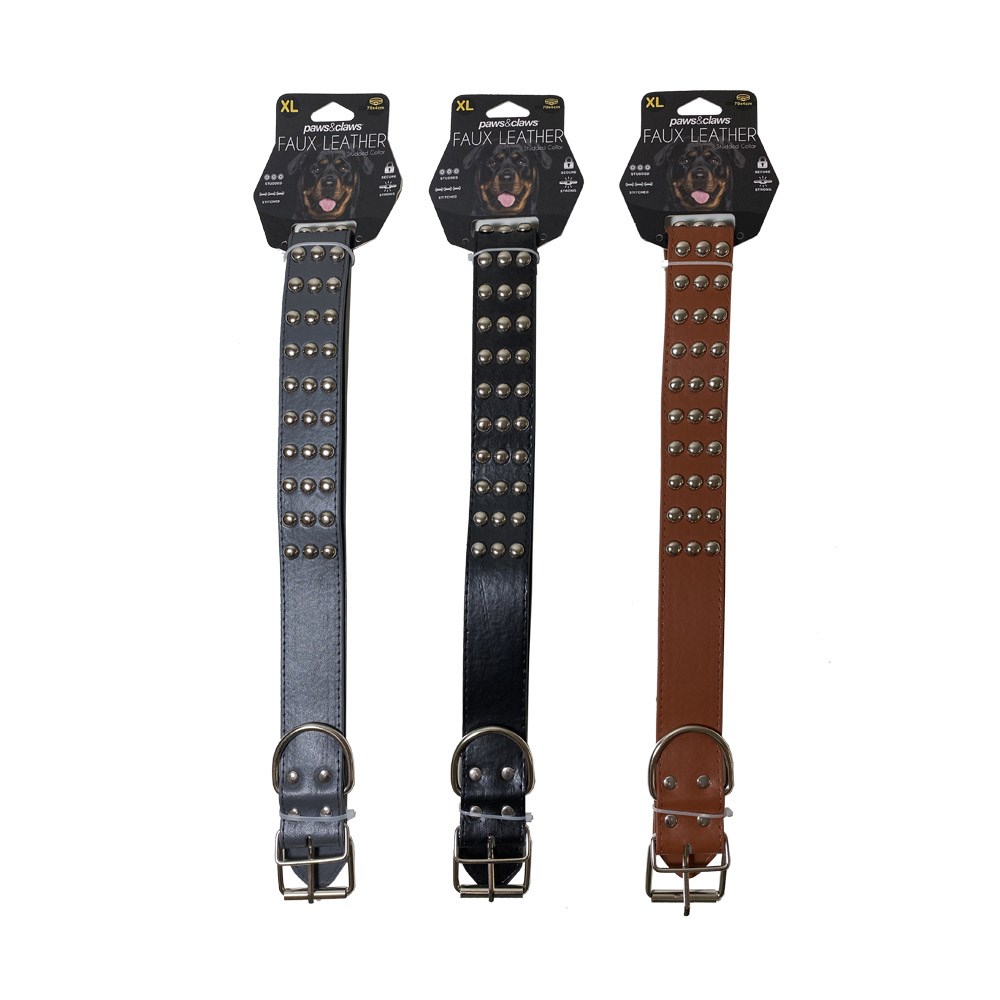 Flat Studded Leather-Look