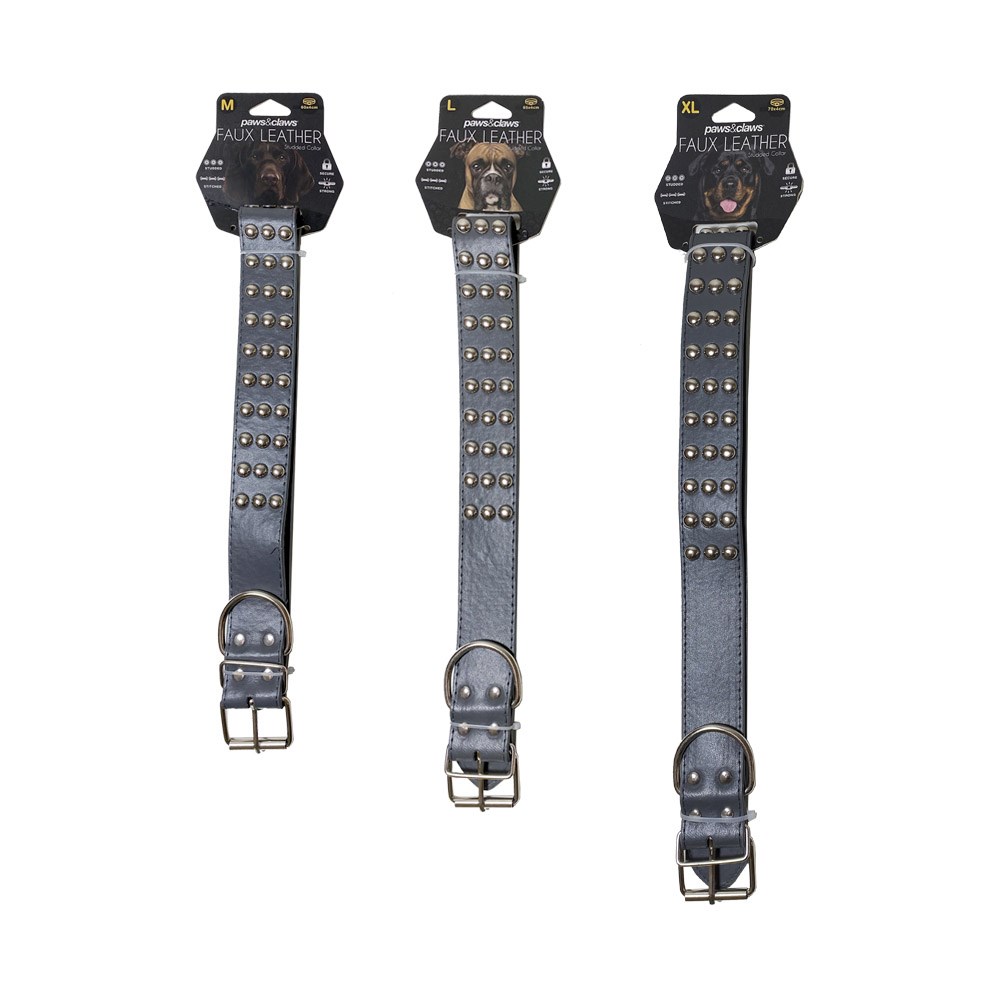 Flat Studded Leather-Look