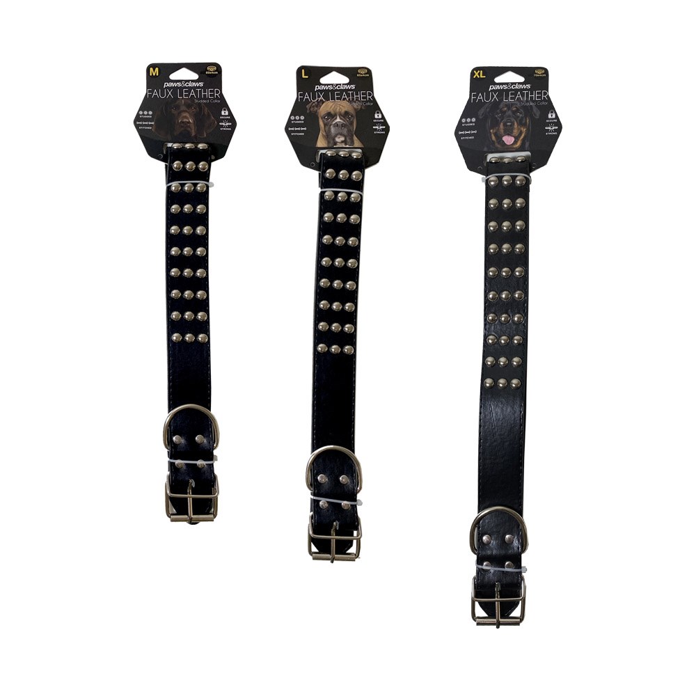 Flat Studded Leather-Look