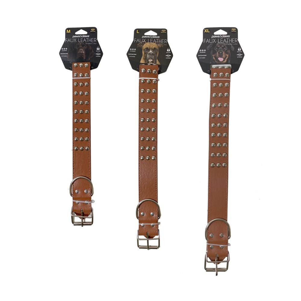 Flat Studded Leather-Look