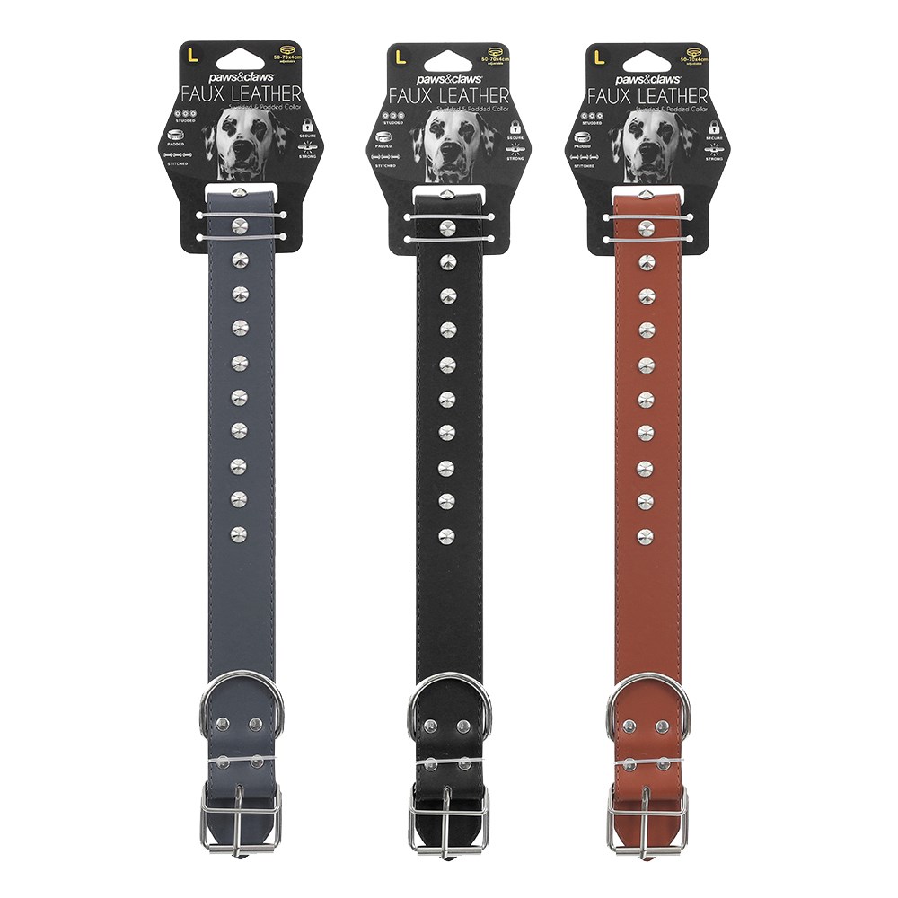 Studded Leather-Look Padded