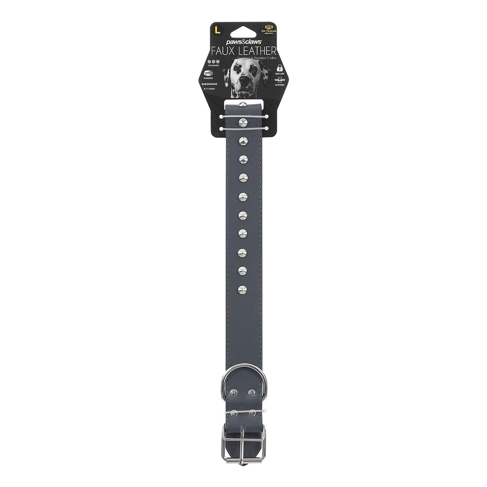 Studded Leather-Look Padded