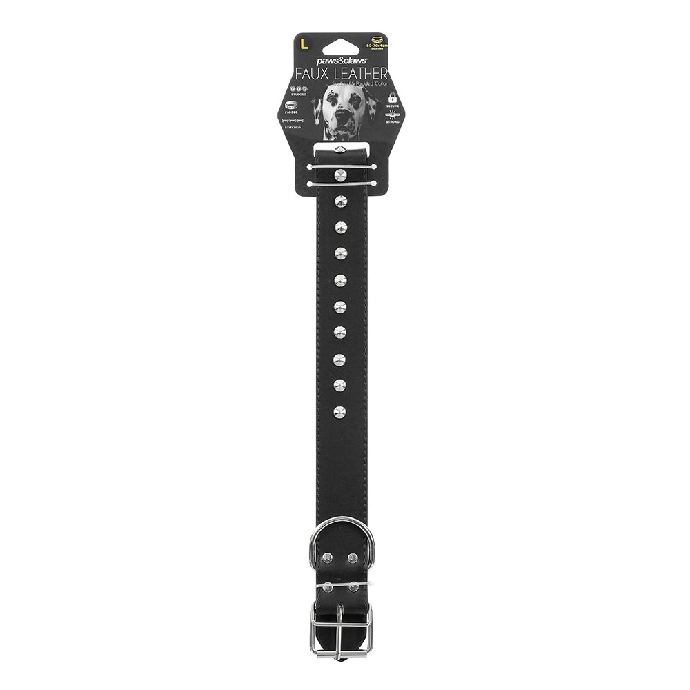 Studded Leather-Look Padded