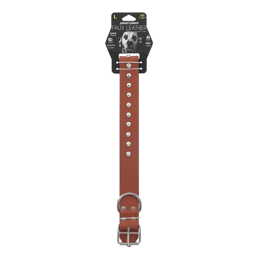 Studded Leather-Look Padded