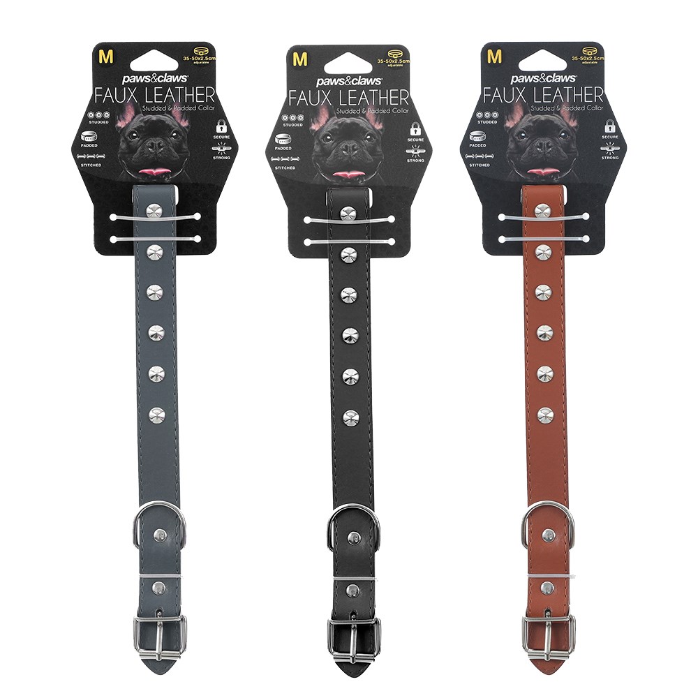 Studded Leather-Look Padded