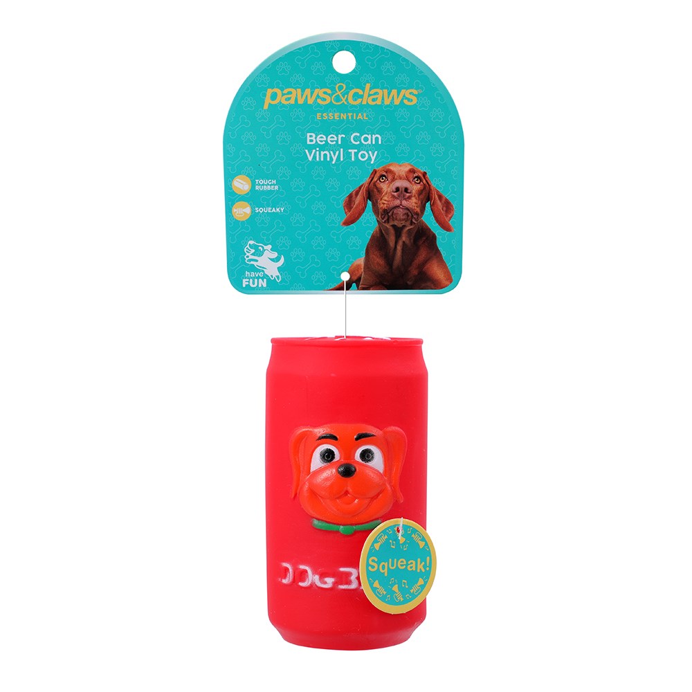 Beer Can Vinyl Pet Toy