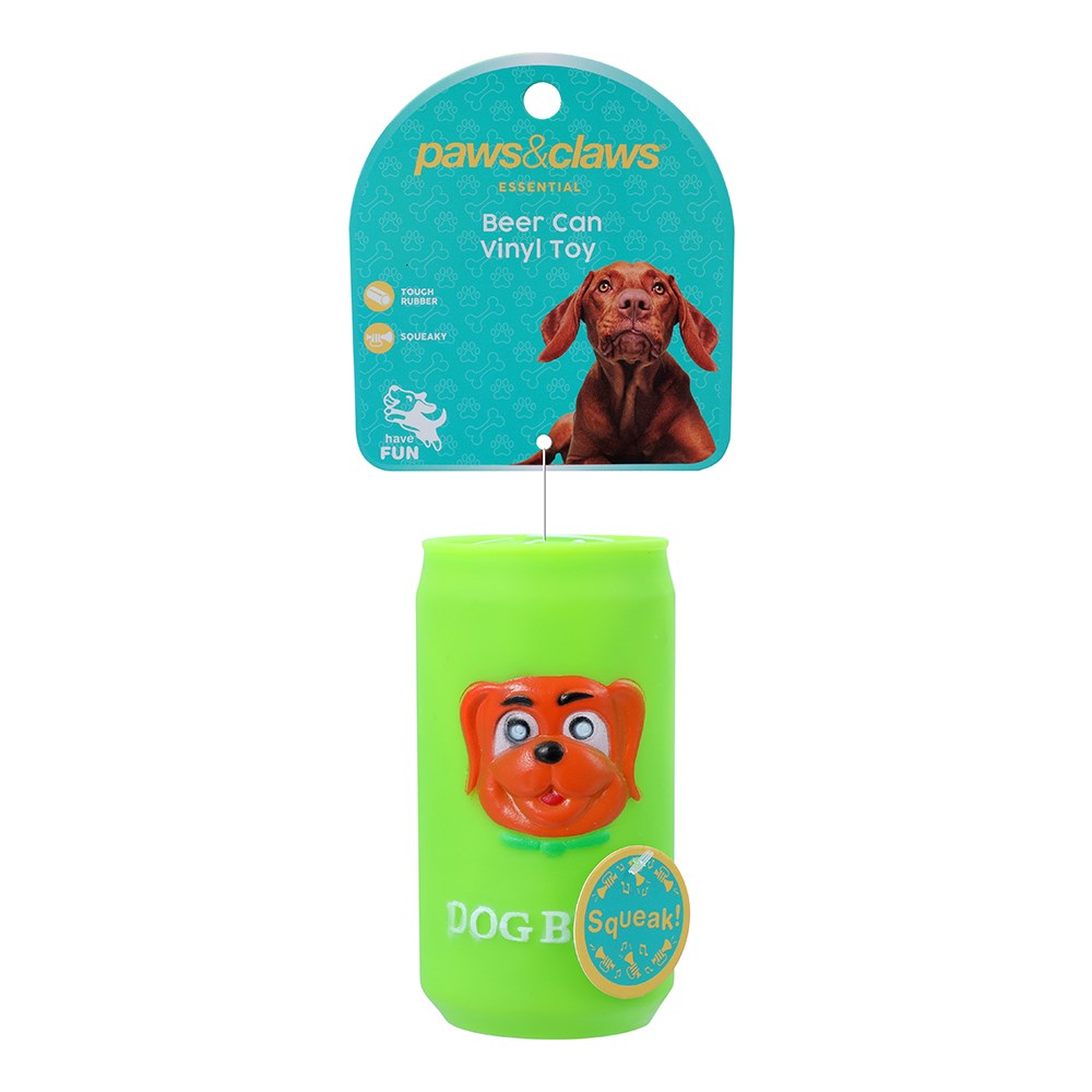 Beer Can Vinyl Pet Toy