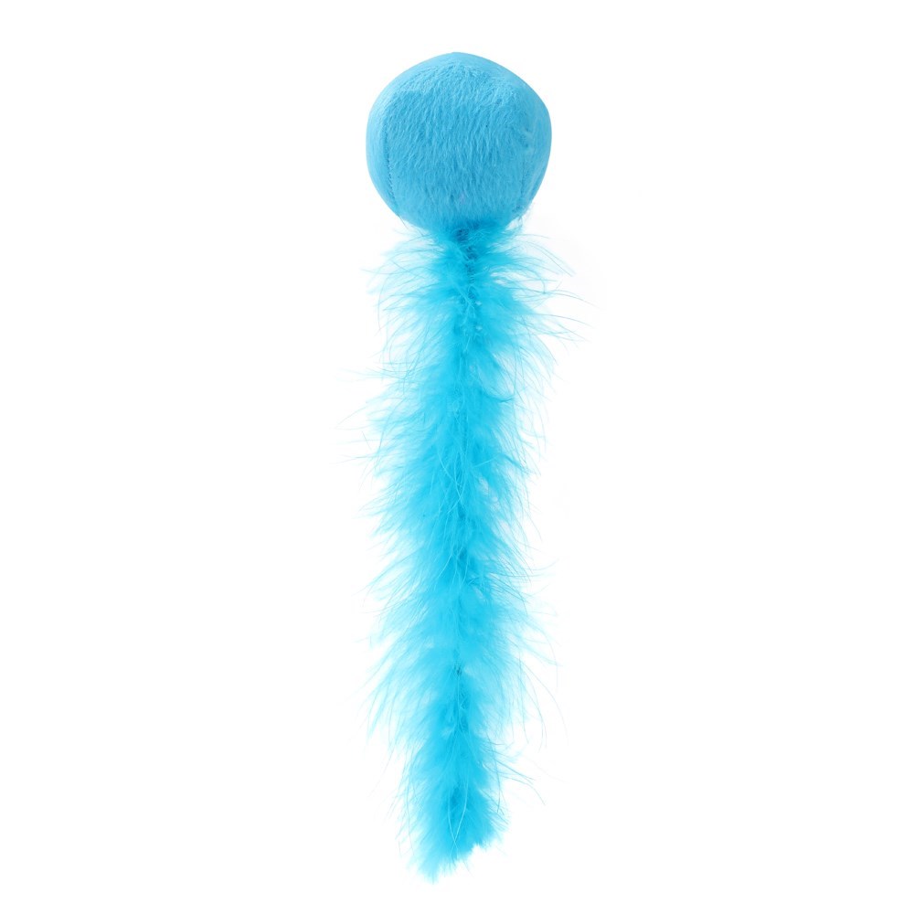 Plush Ball W/ Feather Tail
