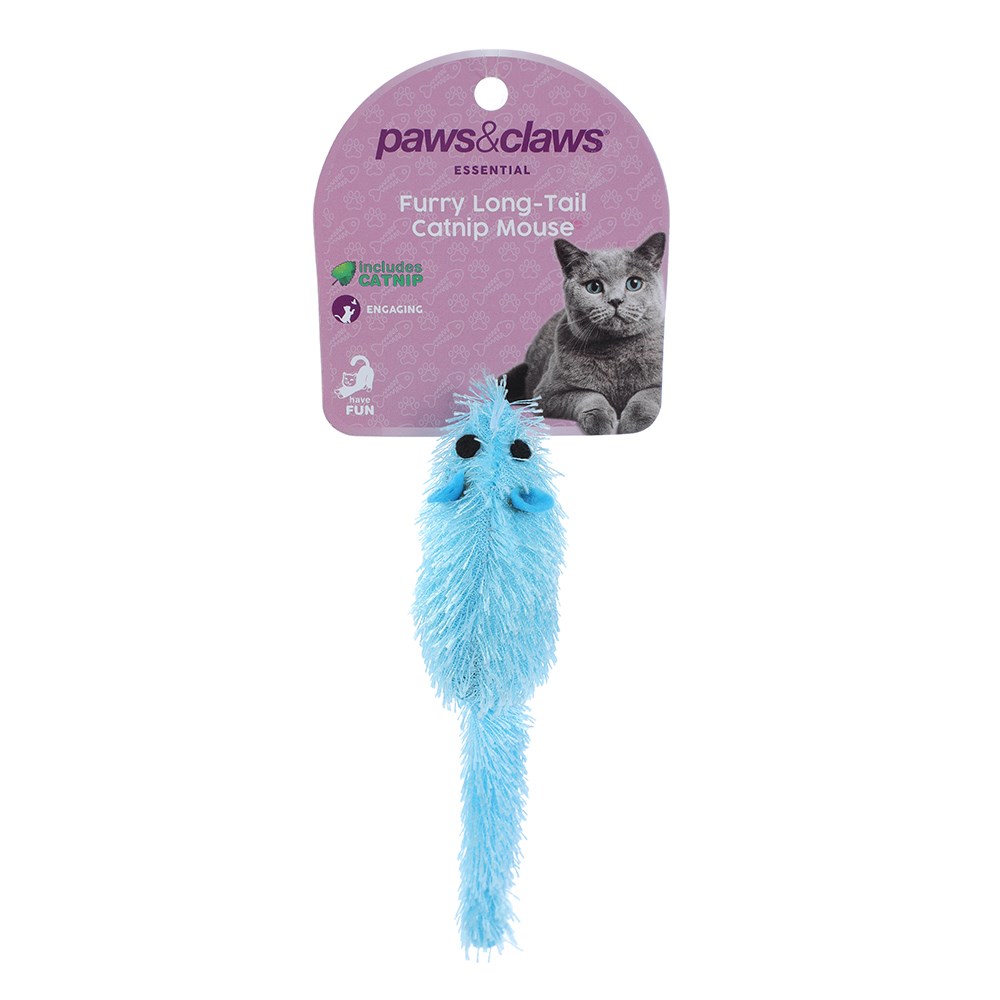 Furry Long-Tail Mouse Cat Toy