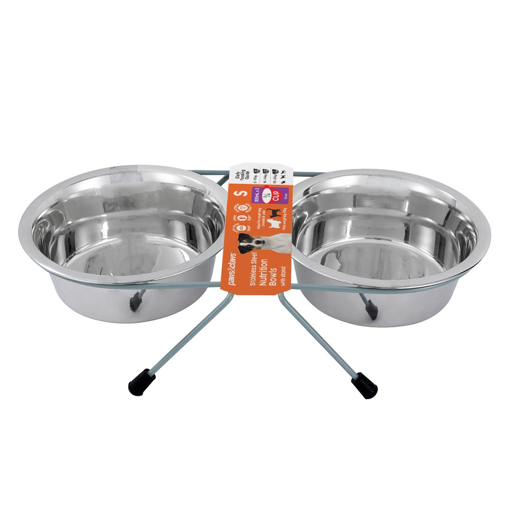 Double Pet Bowl S/Steel W/