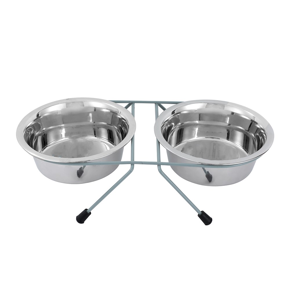 Double Pet Bowl S/Steel W/