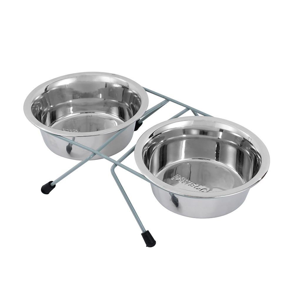 Double Pet Bowl S/Steel W/