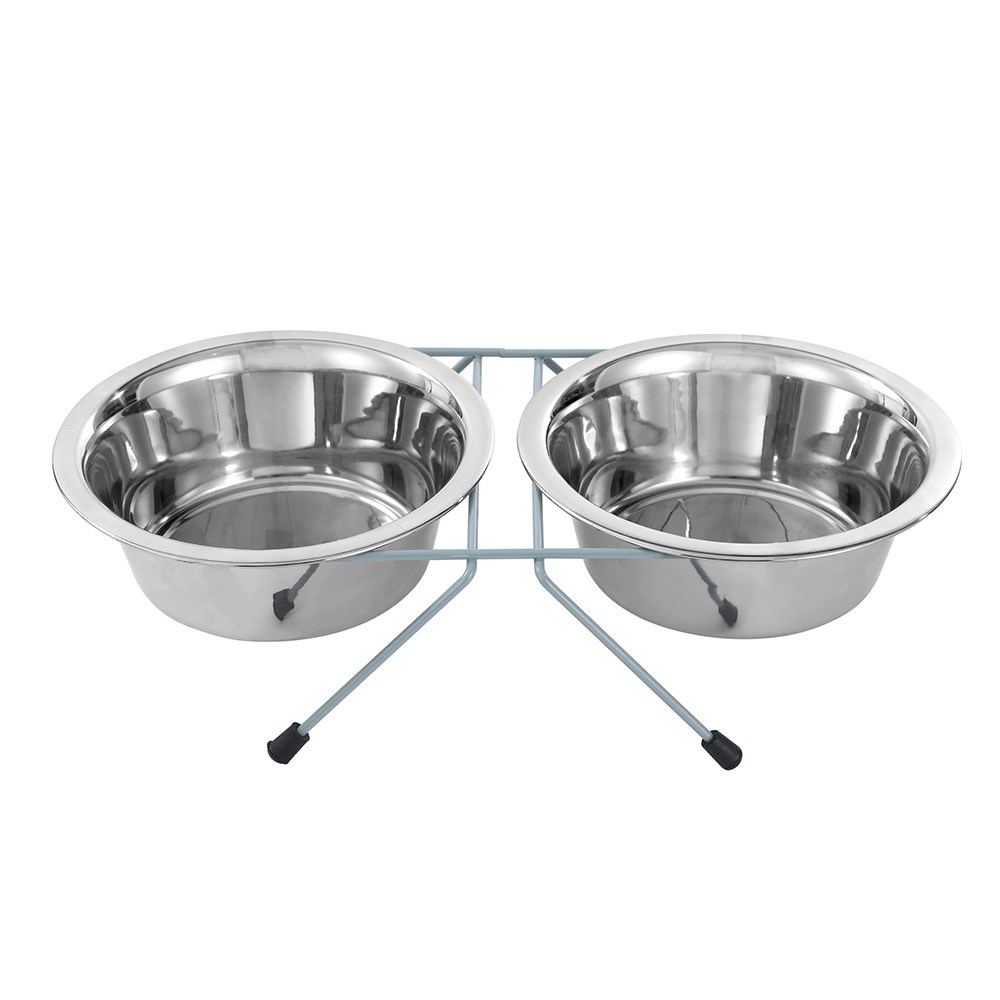 Double Pet Bowl S/Steel W/