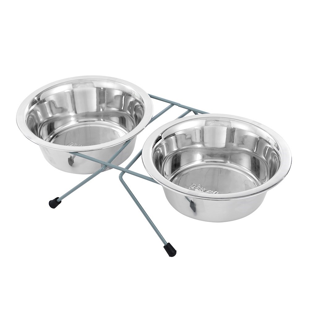 Double Pet Bowl S/Steel W/
