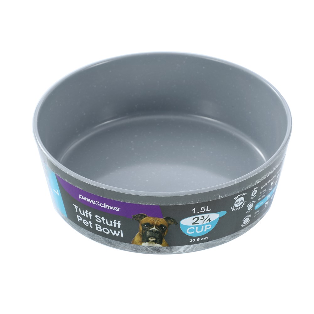 Tuff Stuff Pet Bowl Grey