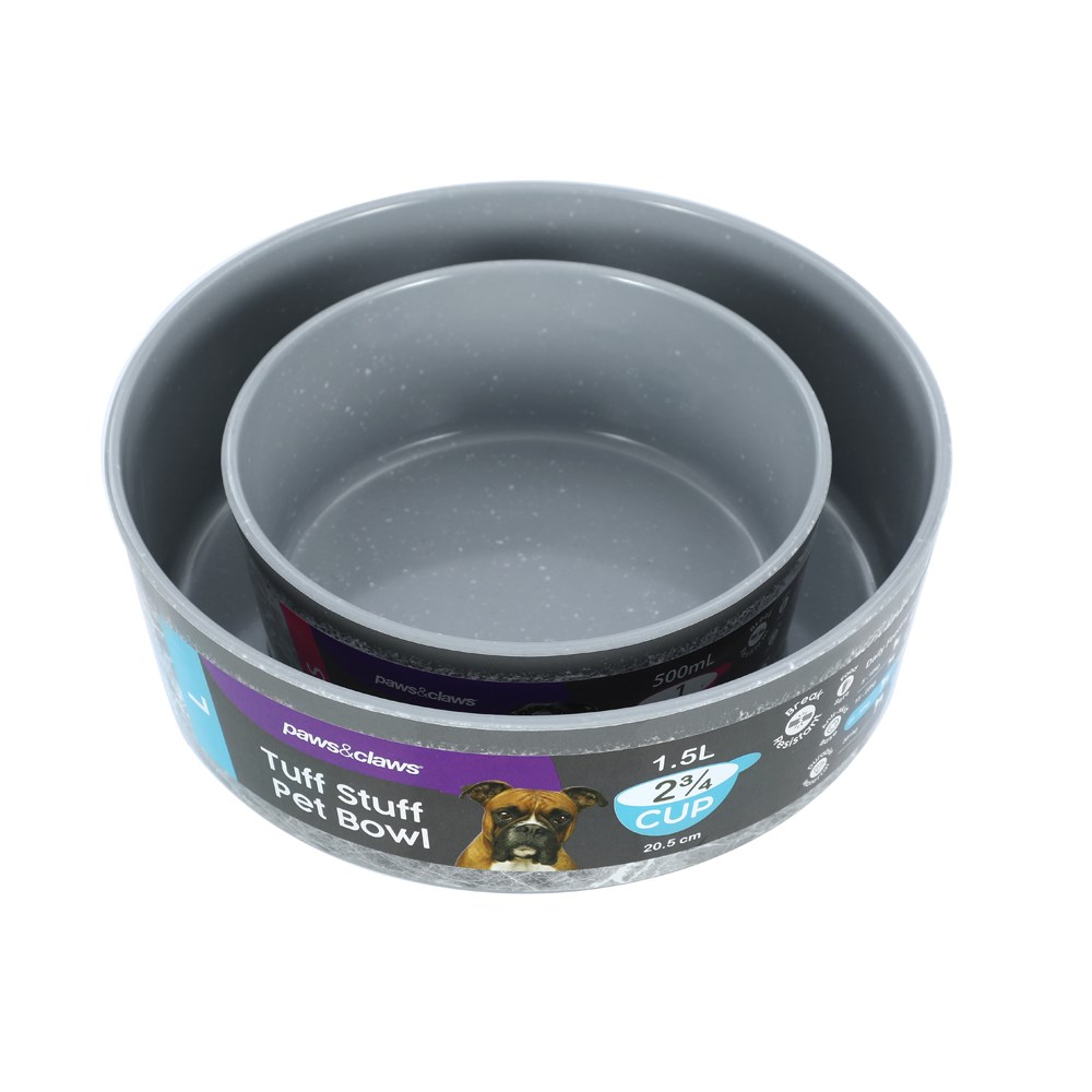 Tuff Stuff Pet Bowl Grey