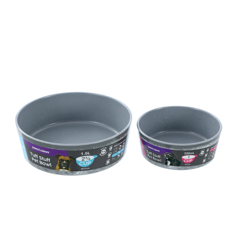 Tuff Stuff Pet Bowl Grey